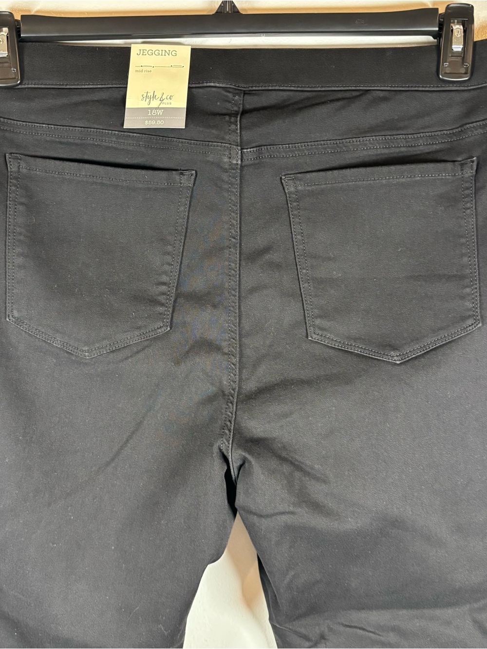 Style & Co Pull On Jeggings Women’s Size 18W Black Skinny Stretch Pants Comfort - Picture 3 of 12